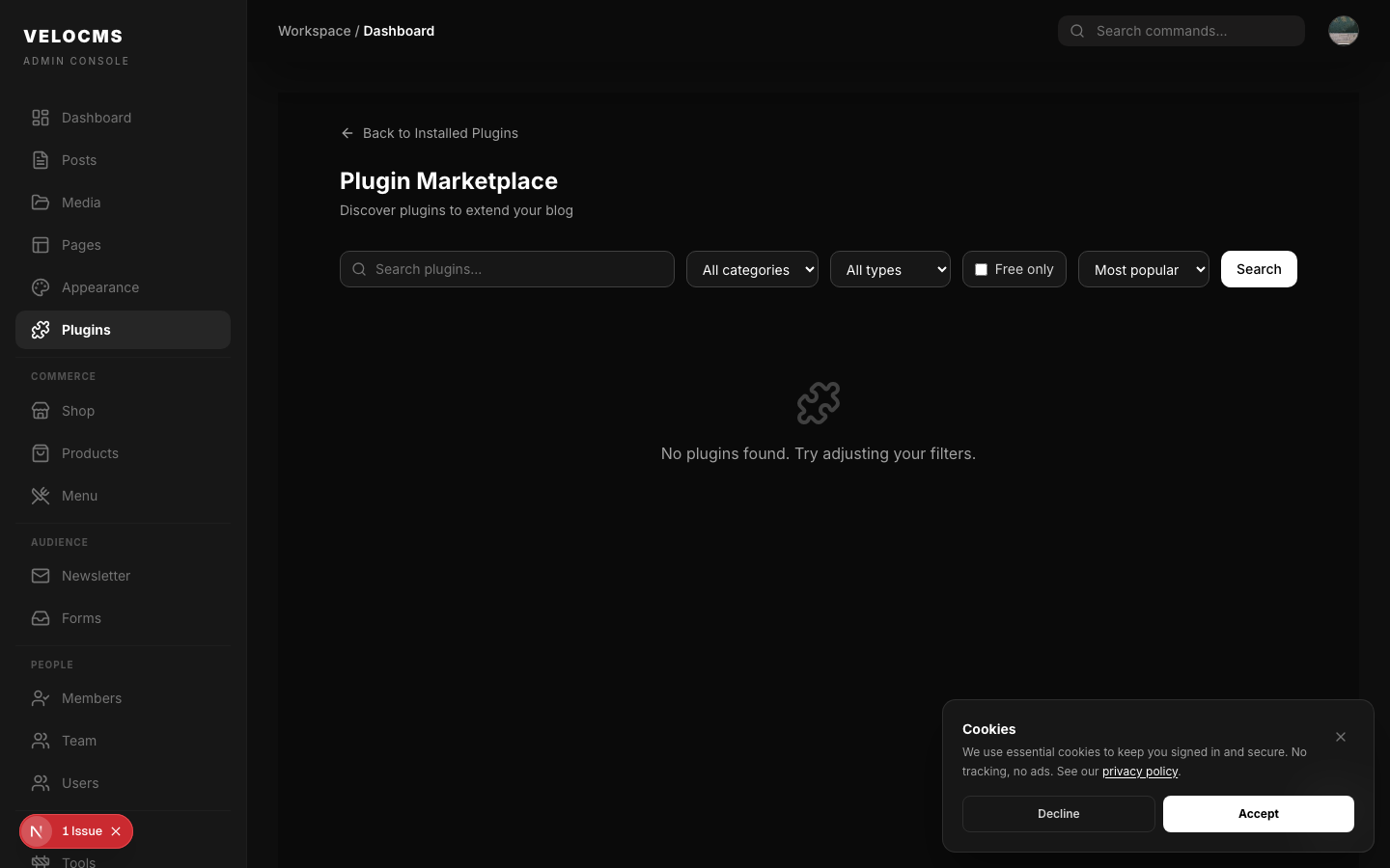 Plugin Marketplace screenshot